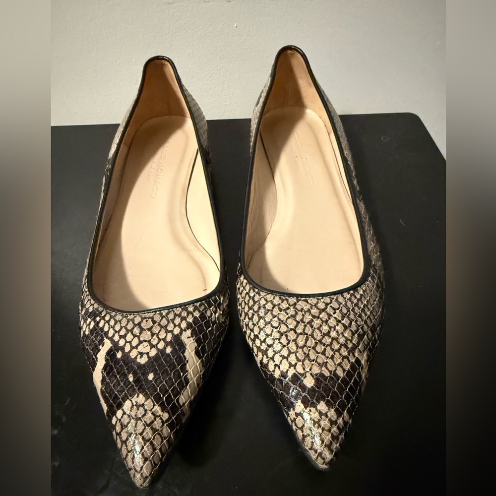 Snake Skin Print Flats